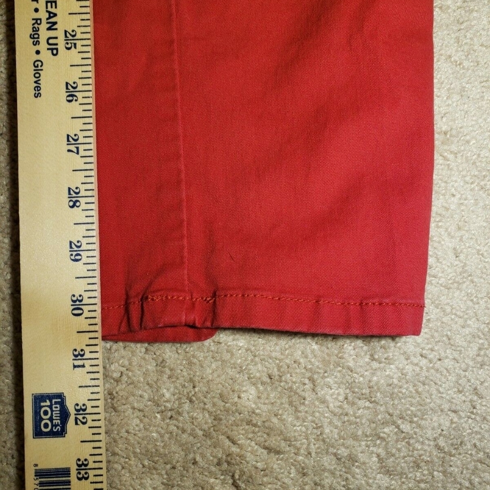 ♥️ LIZ CLAIBORNE RELAXED FIT RED JEANS SIZE 18T 37 W 32 L ♥️ - Picture 9 of 11